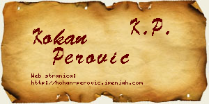 Kokan Perović vizit kartica